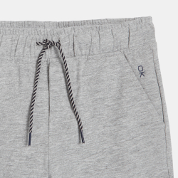 شورت برمودا قطن رمادي للأولاد